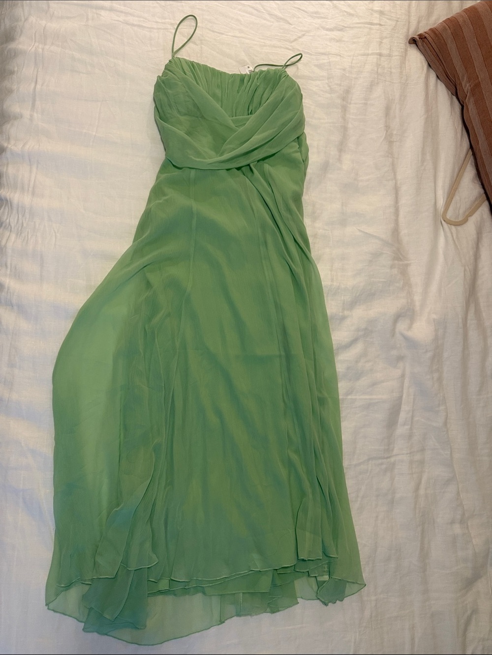 ASOS Elegant Light Green Spaghetti Strap Dress